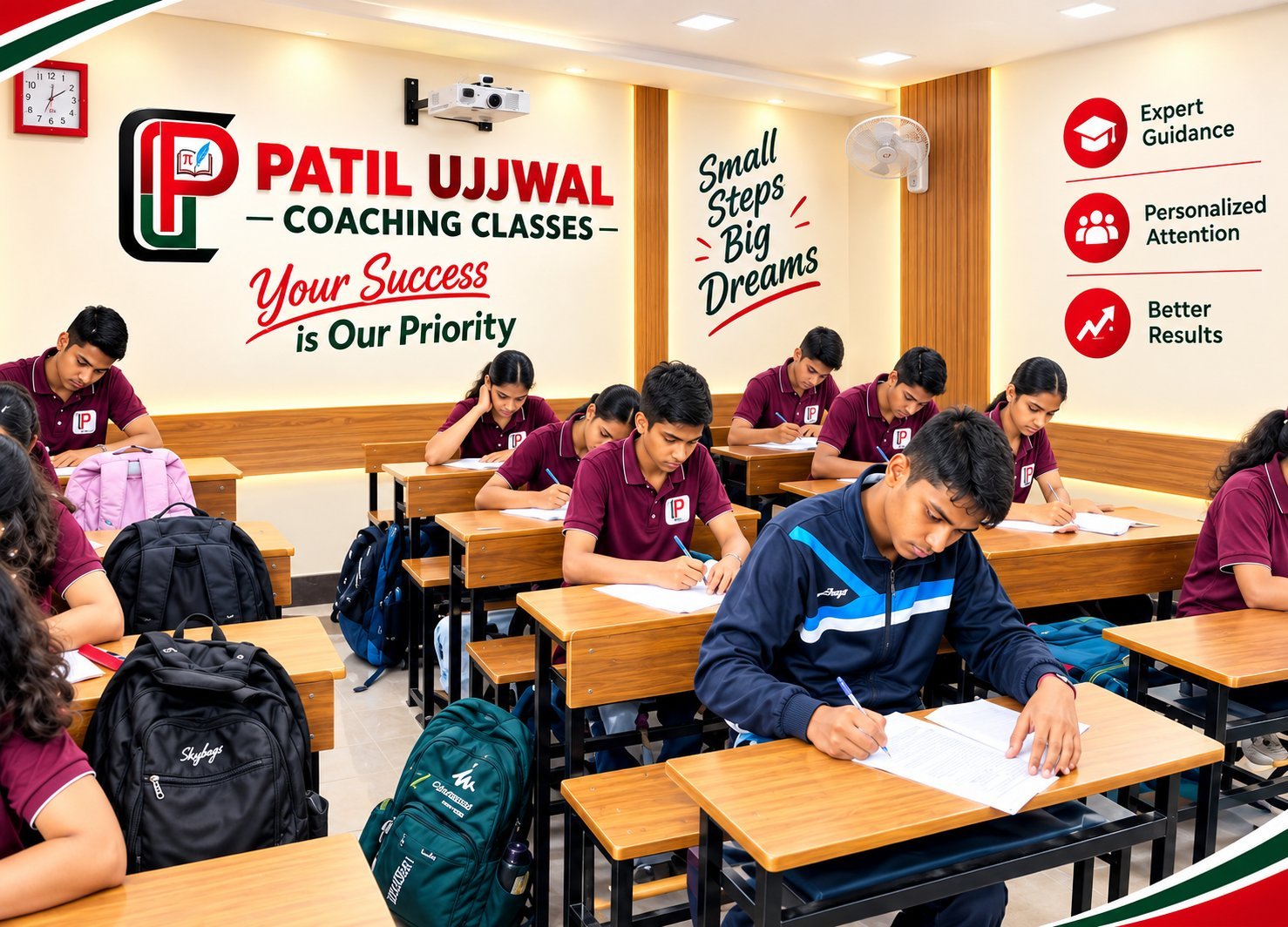 Students during a test